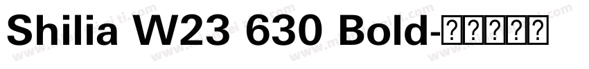 Shilia W23 630 Bold字体转换